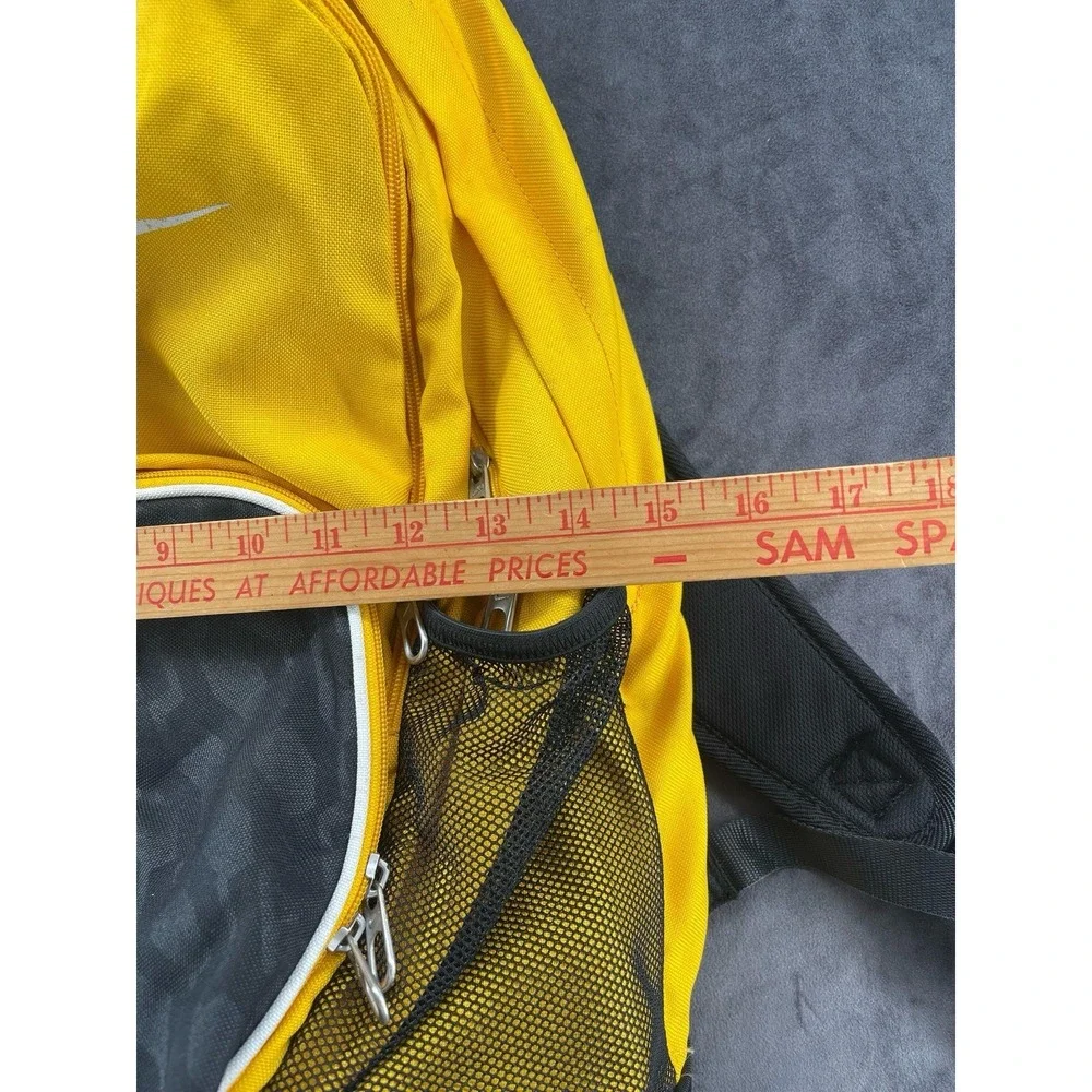 Rare VTG Nike Y2K Soccer Backpack #13 Yellow Black School Sports Bag Unisex